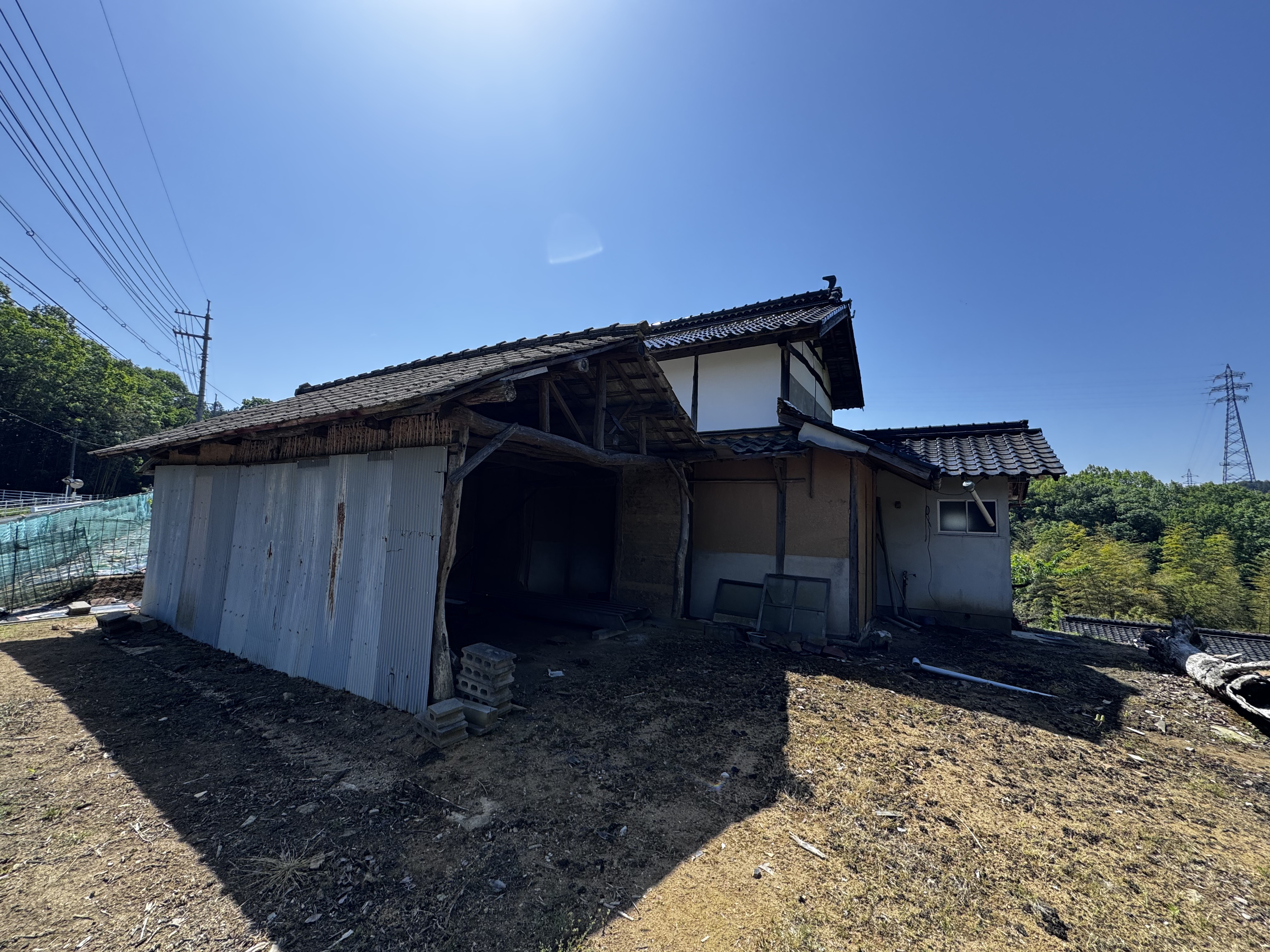 吉備中央町 吉備中央町　M様邸　木造二階建屋解体 施工前